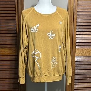 good hYOUman Mustard Floral Sweatshirt